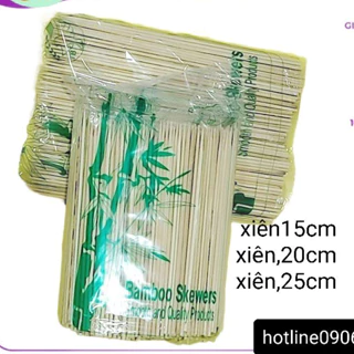 [1 BỊCH] QUE XIÊN TRE 15/20/25 CM 400GR