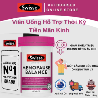 Swisse Ultiboost Menopause Balance - Viên Uống Hỗ Trợ Thời Kỳ Tiền Mãn Kinh - 60 Viên