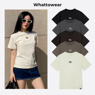 Áo thun baby tee LOGO W cotton 100% thêu chữ W,Áo baby tee Whattowear sgenz.brand