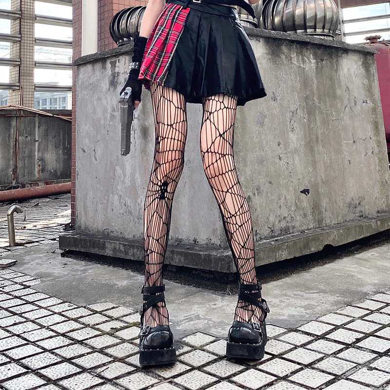 Sẵn - Quần tất nhện gothic, tất cosplay