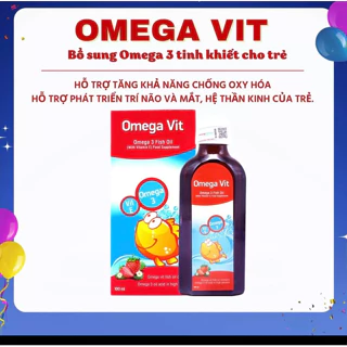 Omega Vit - Bổ Sung Omega,EPA,DHA - Giúp Phát Triển Trí Não,Thị Lực.Toàn Diện Cho Bé - Chai 100ml