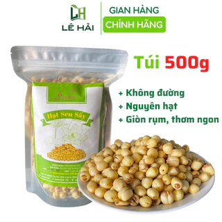 Hạt sen sấy 500g Lê Hải hàng xuất khẩu không đường ăn bùi béo giòn rụm thơm ngon