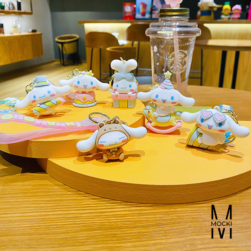 Móc khóa thỏ Cinnamoroll chúc mừng sinh nhật Happy birthday