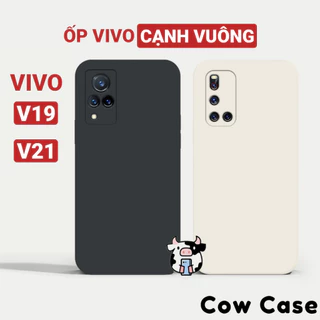 Ốp lưng Vivo V19 / V21 viền vuông Cowcase | Vỏ điện thoại cặp đôi Vi vo bảo vệ camera toàn diện TRON