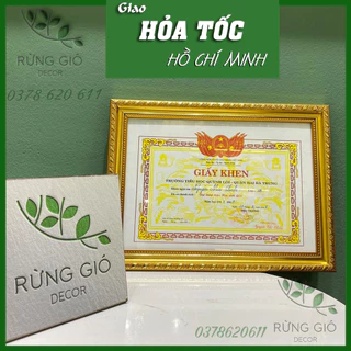 Khung A4 VÀNG BẰNG KHEN ĐẸP (để vừa giấy khen 21x30cm) khung hình vinh danh treo tường