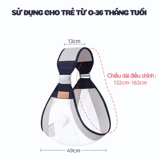 Đai Địu Cho Em Bé Dạng Lưới Siêu Thoáng Khí, Nhiều Tư Thế, Thiết Kế Địu Trợ Lực Chống Mỏi, An Toàn Tiện Lợi