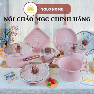 Nồi Chảo Chống Dính MGC Chính Hãng Màu Hồng, Đun Mọi Loại Bếp