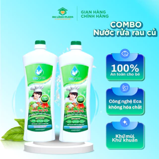 Combo 2 nước rửa rau củ quả (1000ml), thực phẩm hữu cơ Sagren An Lành Plaza