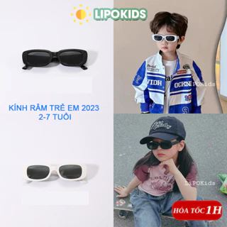 Kính râm cho bé trai, bé gái mắt dài chống UV400/tia cực tím, Kính mát trẻ em 2-7 tuổi PK020matdai Lipokids