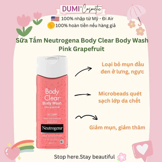 Sữa tắm ngăn ngừa mụn lưng Body Clear Neutrogena 250ml - Mỹ