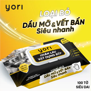 Combo 2g KHĂN ƯỚT LAU BẾP ĐA NĂNG YORI 100 tờ (siêu dai)