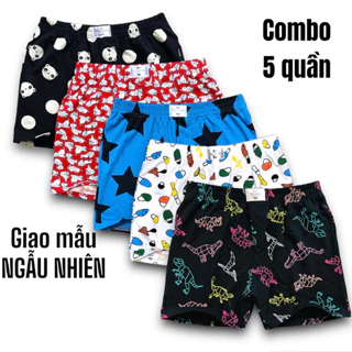 Combo 5 Quần đùi nam TIDI HOUSE  - Mặc ở nhà, mặc ngủ, chất liệu thun cotton co giãn - GIAO MẪU NGẪU NHIÊN