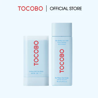 Bộ Đôi Thỏi và Sữa Chống Nắng Tocobo SPF50+ PA++++ (Cotton Soft Sun Stick 19g + Bio Watery Sun Cream 50ml)