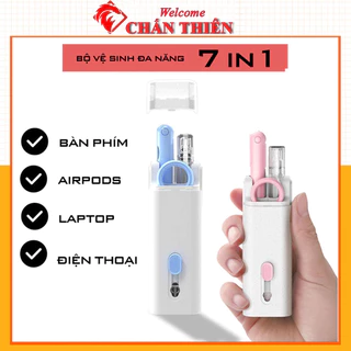 Bộ vệ sinh bàn phím, laptop tai nghe airpod 7 trong 1 đa năng (đi kèm công cụ tháo phím cơ ) tiện dụng