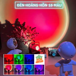 Đèn Hoàng Hôn Phi Hành Gia, Đèn Bình Minh, 16 Màu RGB Chụp Ảnh Sống Ảo, Decor Trang Trí Phòng Ngủ, Phòng Khách