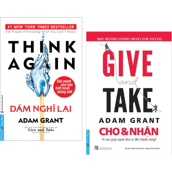 Sách - Cho và nhận (Give and Take) - Dám nghĩ lại (Think again) - (First News)  - FIN