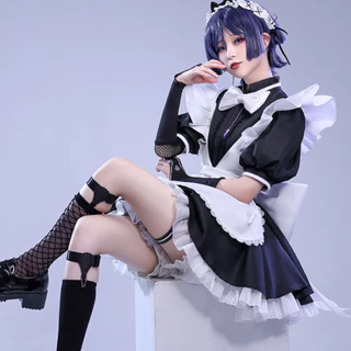 [ ORDER ] SẴN S có ảnh thật maid genshin impact cosplay Wanderer trang phục cosplay Genshin Impact cos Scaramouche Maid