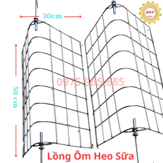 Lồng ôm heo sữa, Lồng ôm lợn quay, phù hợp lợn sữa từ 15 kg móc đổ lại, chất liệu Inox