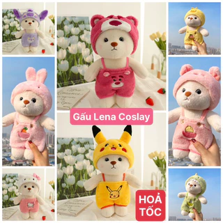 [KHO SỈ] GẤU BÔNG LENA TEDDY COSLAY GẤU DÂU-STICH-PIKACHU-KHỦNG LONG-HEO-THỎ-KITTY-VỊT Đáng Yêu-ÁO THÁO RỜI ĐƯỢC