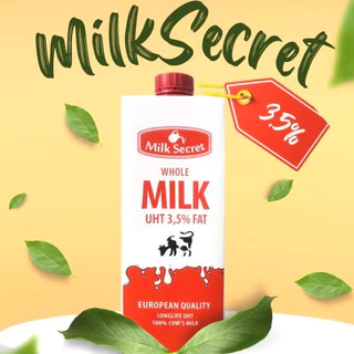 [chỉ giao HỎA TỐC tp.hcm] Sữa Tươi Tiệt Trùng MILK SECRET Không Đường - hộp 1 lít (xuất xứ Ba Lan)