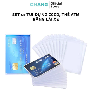 Set 10 Túi đựng thẻ căn cước công dân, bằng lái xe, ATM, Card visit, CMND