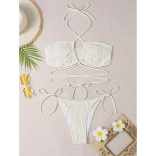 (ORDER SHEIN) Set Bikini Cột Dây BINA SET