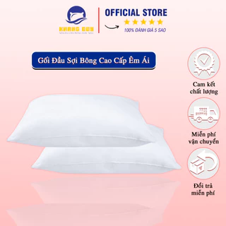 [Siêu Rẻ] Gối Kim Cương ĐỆM KHANG DUY 45X65 - Gối Đầu Sợi Bông Cao Cấp Êm Ái Mang Lại Giấc Ngủ Sâu Và Thoải Mái