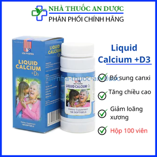 Viên uống bổ sung canxi Liquid Calcium D3 chai 100 viên