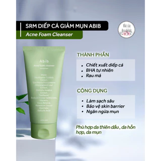 Sữa rửa mặt diếp cá da mụn ABIB ACNE FOAM CLEANSER