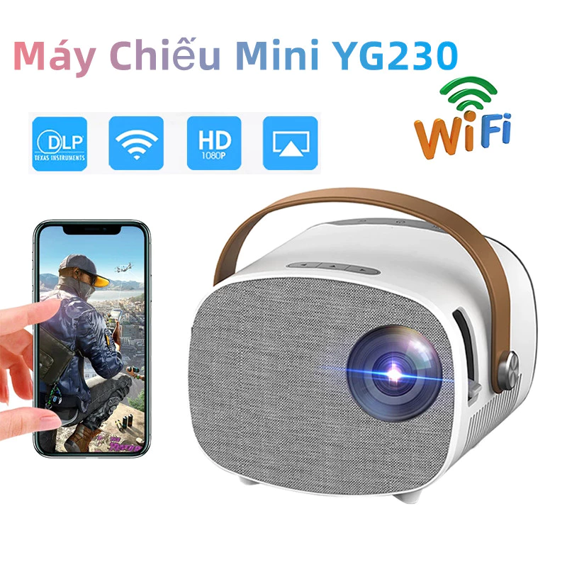 BẢO HÀNH 6 THÁNG - Máy chiếu mini YG230 chính hãng - hỗ trợ kết nối không dây điện thoại/máy tính bảng chất lượng HD