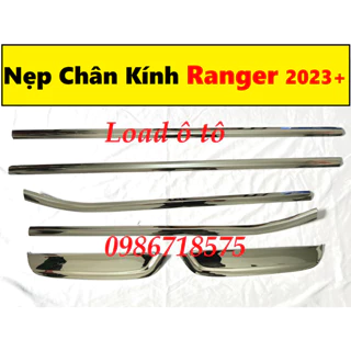 Nẹp Viền Chân Kính Xe Ford Ranger 2023-24 Mẫu Inox 304 Sáng Bóng Cao Cấp