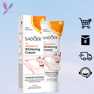 🦋giảm giá🦋Kem làm trắng da toàn thân SADOER vitamin C whitening cream 50g Dưỡng ẩm và làm trắng toàn bộ cơ thể, nền, cánh tay, chân, mông