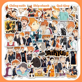 50 Sticker Vua bóng chuyền Haikyuu hình dán anime manga chống nước trang trí làm quà cho fan Tinami HAIKYUU-001