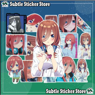 [Nhà có 5 nàng dâu] - Set 10/15 Sticker Nakano Miku - hình dán anime Go-Tobun no Hanayome dán tráng trí siêu đẹp