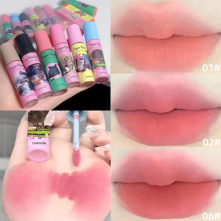 💄Son Môi CAPPUVINI Kết Cấu Nhung Lì Mềm Mịn Dạng Kem Phong Cách Mèo