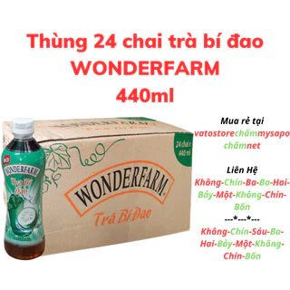 Thùng 24 chai trà bí đao WONDERFARM 440ml / Lốc 6 chai trà bí đao WONDERFARM 440ml