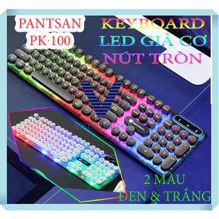 Bàn phím máy tính gaming giả cơ YINDIAO PK100 có dây nút tròn Led RGB chống nước chuyên chơi game và làm việc văn phòng