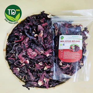 Hoa Atiso đỏ khô (Hoa bụp giấm/Hoa Hibiscus), hàng loại 1, nguyên liệu pha trà, chưng yến, làm siro I Kho Thảo Dược 24h