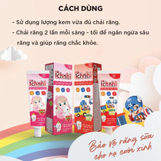 Kem đánh răng thảo dược Ích Nhi hương dâu/ dưa gang 50g (dưới 6 tuổi)