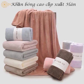 Khăn tắm xuất Hàn Quốc cao cấp, size lớn 70x140cm - Siêu mềm mịn ( nhiều màu )