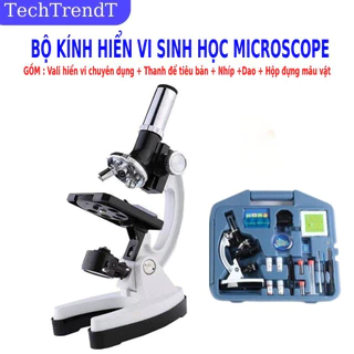 Kính hiển vi sinh học độ phóng đại 100x -1200x dùng cho trẻ, Đồ chơi trí tuệ cho bé, Kính hiển vi quang học