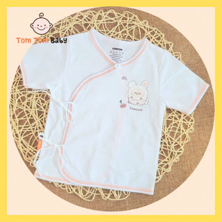 1 Áo sơ sinh Tay Ngắn Cột Dây cao cấp CUNCON - Chất vải cotton 100% rất mềm dịu dành riêng cho bé sơ sinh