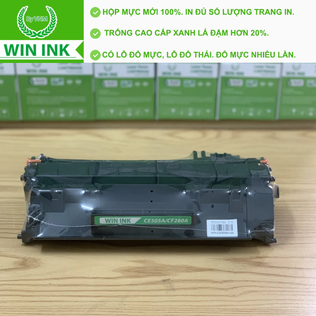 Hộp mực máy in canon 251dw/252dw/6300dn/6680x(mã mực 319-CF280/05A) hiệu Win Ink cao cấp-Có lỗ đổ mực đổ thải, mới 100%