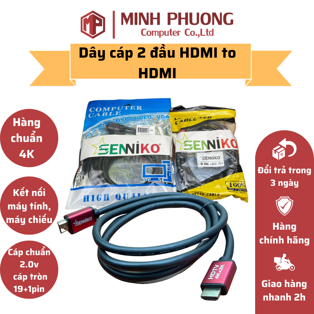 Dây Cáp HDMI 2 đầu 1.5M - 3M - 5M - 10M