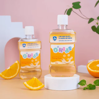 Nước súc miệng trẻ em O'Kids 250ml kháng khuẩn, ngừa viêm lợi, sâu răng mang lại hàm răng chắc khỏe cho bé