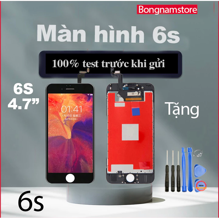 Màn hình thay thế cho 6s 4.7 inch tặng kèm bộ sửa tự thay thế bảo hành 6 tháng.