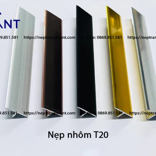 Nẹp nhôm T20, thanh dài 2m7, dày 1li , nẹp sàn gỗ, nẹp PVC, nẹp nhôm chữ T, nẹp chỉ tường