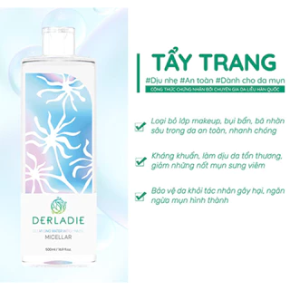 Nước tẩy trang Derladie Cleansing Water Witch Hazel, Nước tẩy trang cho da dầu, da mụn Hàn Quốc - 500ml