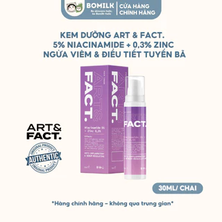 Kem dưỡng cho da mụn ART & FACT 5% Niacinamide + 0,3% zinc - ngừa viêm, điều tiết tuyến bã, giảm thâm và ngừa mụn