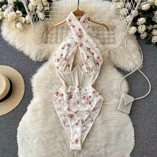 BODY SUIT ĐỒ BƠI LIỀN THÂN HOẠ TIẾT HOA